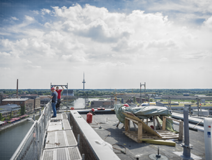 Mittagspause, Zeit für einen Blick über den Hafen von Münster 