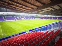 Familienbereich der Südtribühne mit Blickrichtung zum Affenfelsen, Stadion an der Bremer Brücke
