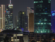 Architekturfotografie der Skyline Frankfurt am Main, Detailansicht