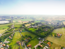 Luftbild-Panorama aus Velpe in Richtung Hasbergen, Gaste und Osnabrück