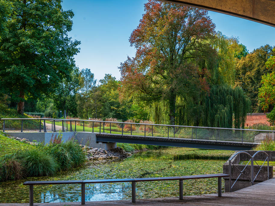 Glacispark, Neu-Ulm im Herbst